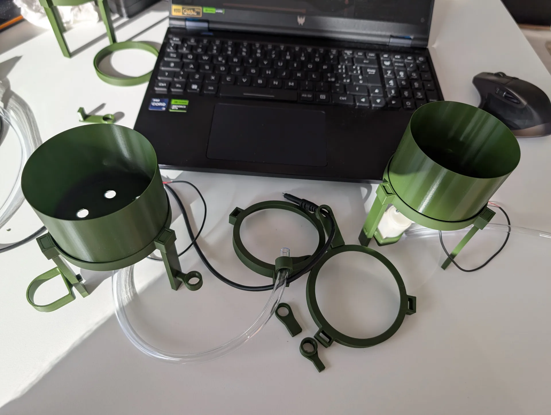 Myco tower 3D-printed parts