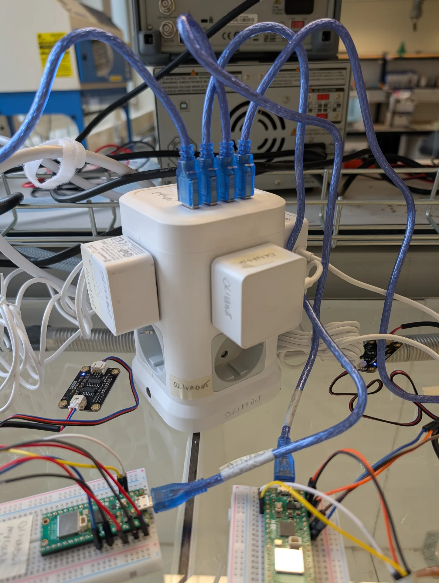 MycoLab power hub and microcontroller boards